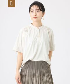 EVEX by KRIZIA  (大きいサイズ) / エヴェックス バイ クリツィア (オオキイサイズ) その他トップス | 【L】【接触冷感・マシンウォッシャブル】コンチェロプルオーバーブラウス