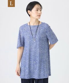 EVEX by KRIZIA  (大きいサイズ) / エヴェックス バイ クリツィア (オオキイサイズ) その他トップス | 【L】【接触冷感・マシンウォッシャブル】ミニチータープリントコンチェロカットソー