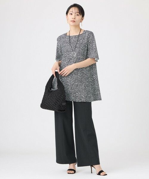 EVEX by KRIZIA  (大きいサイズ) / エヴェックス バイ クリツィア (オオキイサイズ) その他トップス | 【L】【接触冷感・マシンウォッシャブル】ミニチータープリントコンチェロカットソー | 詳細1