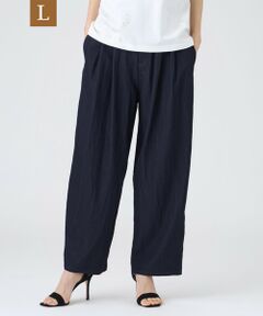 EVEX by KRIZIA  (大きいサイズ) / エヴェックス バイ クリツィア (オオキイサイズ) その他パンツ | 【L】【カタログ掲載・ウォッシャブル】デニムライクバレルパンツ