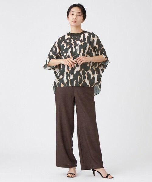 EVEX by KRIZIA  (大きいサイズ) / エヴェックス バイ クリツィア (オオキイサイズ) その他トップス | 【L】【カタログ掲載】【マシンウォッシャブル】ストライプパンサードルマンスリーブブラウス | 詳細1