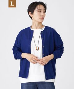 EVEX by KRIZIA  (大きいサイズ) / エヴェックス バイ クリツィア (オオキイサイズ) その他トップス | 【L】【ウォッシャブル】ドライギマコットンニットカーディガン
