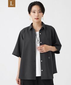 EVEX by KRIZIA  (大きいサイズ) / エヴェックス バイ クリツィア (オオキイサイズ) その他トップス | 【L】【EDITION掲載】【接触冷感・マシンウォッシャブル】リネンライクターンスリーブシャツ
