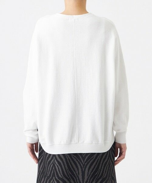 EVEX by KRIZIA  (大きいサイズ) / エヴェックス バイ クリツィア (オオキイサイズ) その他トップス | 【L】【ウォッシャブル】ゼブラインターシャドルマンスリーブニット | 詳細4