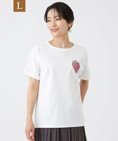 EVEX by KRIZIA  (大きいサイズ) / エヴェックス バイ クリツィア (オオキイサイズ) その他トップス | 【L】【EDITON掲載】【接触冷感・ウォッシャブル】ハートチータースムースカットソー