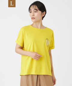 EVEX by KRIZIA  (大きいサイズ) / エヴェックス バイ クリツィア (オオキイサイズ) その他トップス | 【L】【EDITON掲載】【接触冷感・ウォッシャブル】ハートチータースムースカットソー