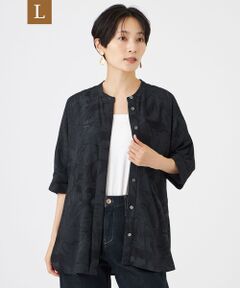 EVEX by KRIZIA  (大きいサイズ) / エヴェックス バイ クリツィア (オオキイサイズ) その他トップス | 【L】【吸水速乾・マシンウォッシャブル】ボタニカルプリントドルマンブラウス