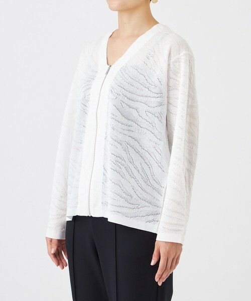 EVEX by KRIZIA  (大きいサイズ) / エヴェックス バイ クリツィア (オオキイサイズ) その他トップス | 【L】【ウォッシャブル】ゼブラジャカードニットカーディガン | 詳細4