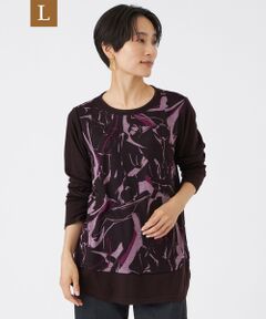 EVEX by KRIZIA  (大きいサイズ) / エヴェックス バイ クリツィア (オオキイサイズ) その他トップス | 【L】【ウォッシャブル】アブストラクトピューマプルオーバーカットソー