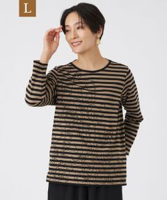 EVEX by KRIZIA  (大きいサイズ) / エヴェックス バイ クリツィア (オオキイサイズ) その他トップス | 【L】【ウォッシャブル】ラインピューマプリントカットソー