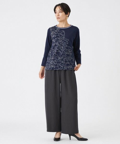 EVEX by KRIZIA (大きいサイズ) / エヴェックス バイ クリツィア (オオキイサイズ) その他トップス | 【L】【ウォッシャブル】ラインピューマプリントカットソー | 詳細3