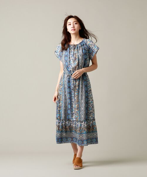 セール ウォッシャブル 店舗限定 パネルフラワーワンピース ロング マキシ丈ワンピース Evex By Krizia エヴェックス バイ クリツィア ファッション通販 タカシマヤファッションスクエア