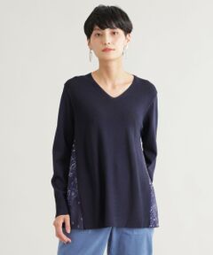 EVEX by KRIZIA / エヴェックス バイ クリツィア ニット・セーター | 【ウォッシャブル】バンダナコンビニット