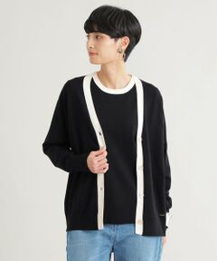 EVEX by KRIZIA / エヴェックス バイ クリツィア ニット・セーター | バイカラーニットカーディガン