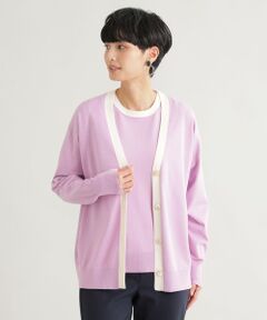 EVEX by KRIZIA / エヴェックス バイ クリツィア ニット・セーター | バイカラーニットカーディガン