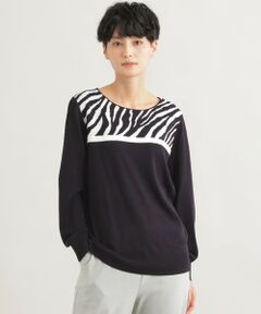 EVEX by KRIZIA / エヴェックス バイ クリツィア ニット・セーター | 【ウォッシャブル】*Wings掲載 ゼブラジャカードニット