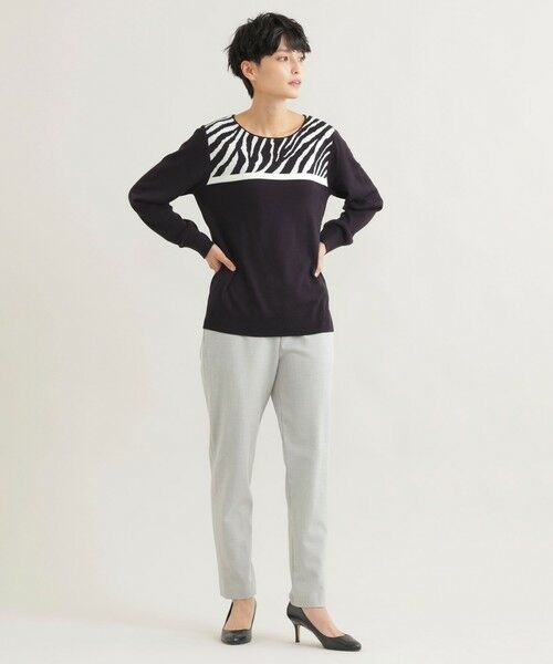 EVEX by KRIZIA / エヴェックス バイ クリツィア ニット・セーター | 【ウォッシャブル】*Wings掲載 ゼブラジャカードニット | 詳細3