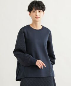 EVEX by KRIZIA / エヴェックス バイ クリツィア カットソー | 【ウォッシャブル】ウェーブキルトコンビジャージプルオーバー