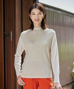 EVEX by KRIZIA / エヴェックス バイ クリツィア ニット・セーター | 【ウォッシャブル】*Wings掲載 モックネックラメニット