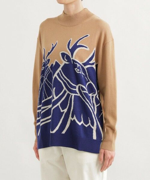 EVEX by KRIZIA / エヴェックス バイ クリツィア ニット・セーター | 【ウォッシャブル】*Wings掲載 トナカイインターシャニット | 詳細4