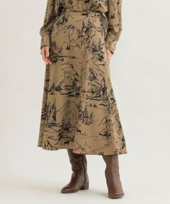 EVEX by KRIZIA / エヴェックス バイ クリツィア ロング・マキシ丈スカート | 【ウォッシャブル】*Wings掲載 ウィンターランドスケープスカート