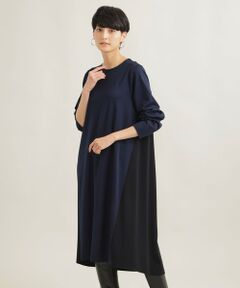 EVEX by KRIZIA / エヴェックス バイ クリツィア ロング・マキシ丈ワンピース | 【ウォッシャブル】ブロッキングストレッチポンチワンピース