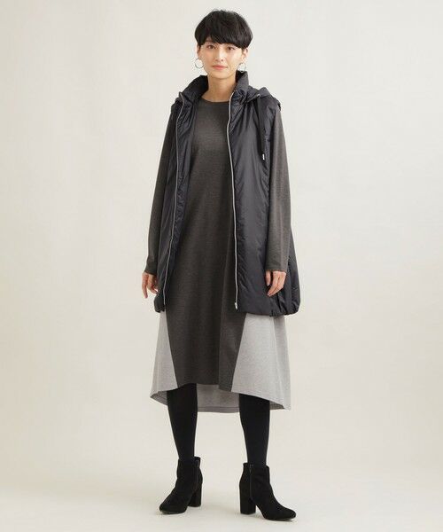 EVEX by KRIZIA / エヴェックス バイ クリツィア ロング・マキシ丈ワンピース | 【ウォッシャブル】ブロッキングストレッチポンチワンピース | 詳細2