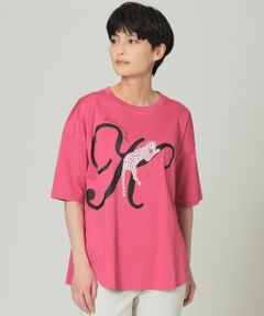 【ウォッシャブル】イニシャルアニマルプリントTシャツ