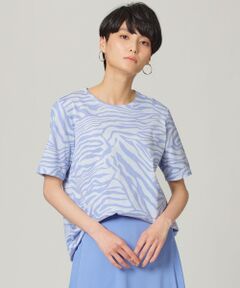 【ウォッシャブル】エスニックタイガープリントTシャツ