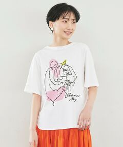 ＊Wings掲載＊【ウォッシャブル】アーティスティックタイガープリントTシャツ