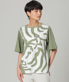 ＊Wings掲載＊【ウォッシャブル】アーティスティックタイガープリントTシャツ