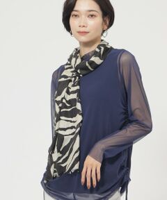 EVEX by KRIZIA / エヴェックス バイ クリツィア マフラー・ショール・スヌード・ストール | 【ウォッシャブル】タイガープリントシルクストール