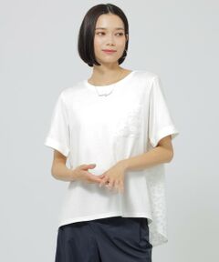 EVEX by KRIZIA / エヴェックス バイ クリツィア カットソー | 【ウォッシャブル】オパールパンサーコンビプルオーバーカットソー