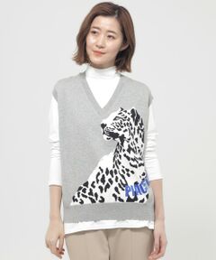 EVEX by KRIZIA / エヴェックス バイ クリツィア ニット・セーター | 【ウォッシャブル】パンサーインターシャニットベスト