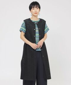 EVEX by KRIZIA / エヴェックス バイ クリツィア ダウンジャケット・ベスト | 【ウォッシャブル】パンチングゼブラロングジレ