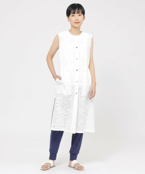 EVEX by KRIZIA / エヴェックス バイ クリツィア ダウンジャケット・ベスト | 【ウォッシャブル】パンチングゼブラロングジレ | 詳細1