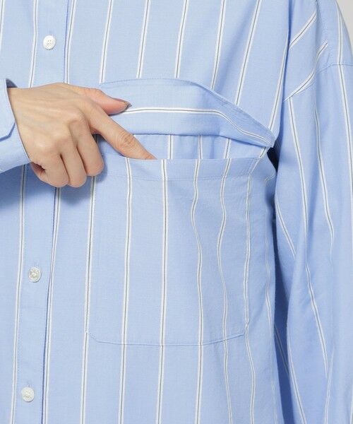 EVEX by KRIZIA / エヴェックス バイ クリツィア ロング・マキシ丈ワンピース | 【ウォッシャブル】ラメストライプシャツワンピース | 詳細6