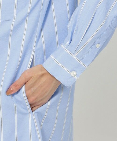 EVEX by KRIZIA / エヴェックス バイ クリツィア ロング・マキシ丈ワンピース | 【ウォッシャブル】ラメストライプシャツワンピース | 詳細7