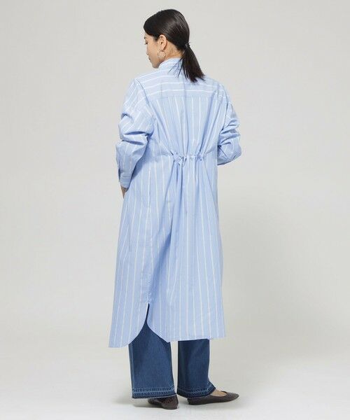 EVEX by KRIZIA / エヴェックス バイ クリツィア ロング・マキシ丈ワンピース | 【ウォッシャブル】ラメストライプシャツワンピース | 詳細2