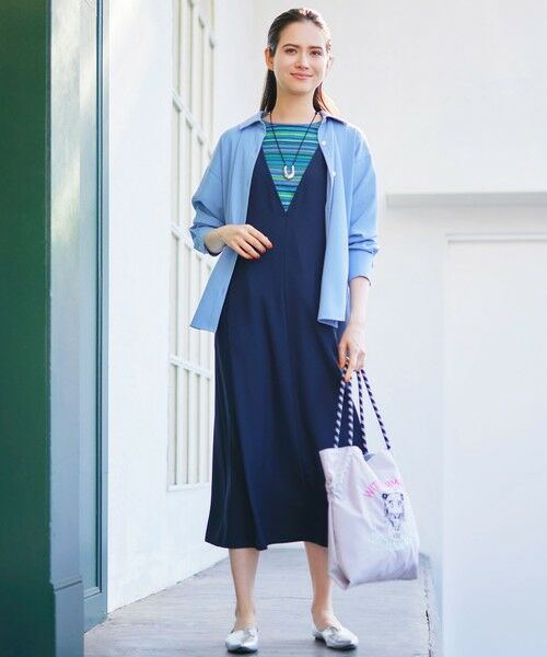 EVEX by KRIZIA / エヴェックス バイ クリツィア ロング・マキシ丈ワンピース | 【接触冷感】【吸水速乾】【UV対策】【ウォッシャブル】kireriジャンパースカート | 詳細1