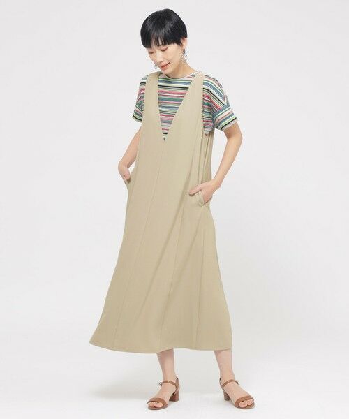 EVEX by KRIZIA / エヴェックス バイ クリツィア ロング・マキシ丈ワンピース | 【接触冷感】【吸水速乾】【UV対策】【ウォッシャブル】kireriジャンパースカート | 詳細3