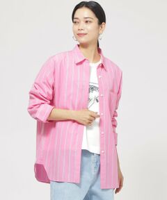 EVEX by KRIZIA / エヴェックス バイ クリツィア シャツ・ブラウス | 【ウォッシャブル】ラメストライプシャツ