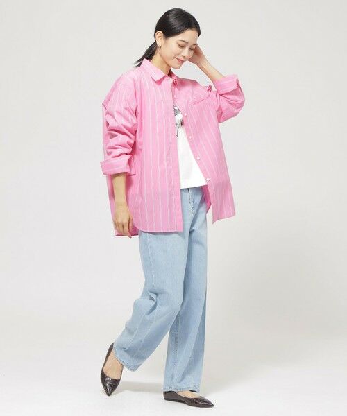 EVEX by KRIZIA / エヴェックス バイ クリツィア シャツ・ブラウス | 【ウォッシャブル】ラメストライプシャツ | 詳細1