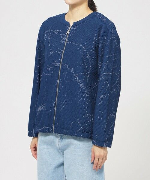 EVEX by KRIZIA / エヴェックス バイ クリツィア ニット・セーター | 【ウォッシャブル】ドローイングタックニットブルゾン | 詳細3