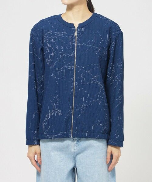 EVEX by KRIZIA / エヴェックス バイ クリツィア ニット・セーター | 【ウォッシャブル】ドローイングタックニットブルゾン | 詳細2