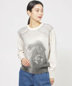 EVEX by KRIZIA / エヴェックス バイ クリツィア ニット・セーター | 【ウォッシャブル】ライオンプリントニットプルオーバー