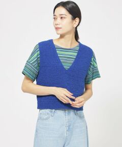 EVEX by KRIZIA / エヴェックス バイ クリツィア ニット・セーター | 【ウォッシャブル】ファンシーテープヤーンニットベスト