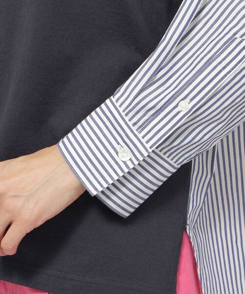 EVEX by KRIZIA / エヴェックス バイ クリツィア カットソー | 【ウォッシャブル】ラメストライプジャージ—コンビプルオーバー | 詳細6