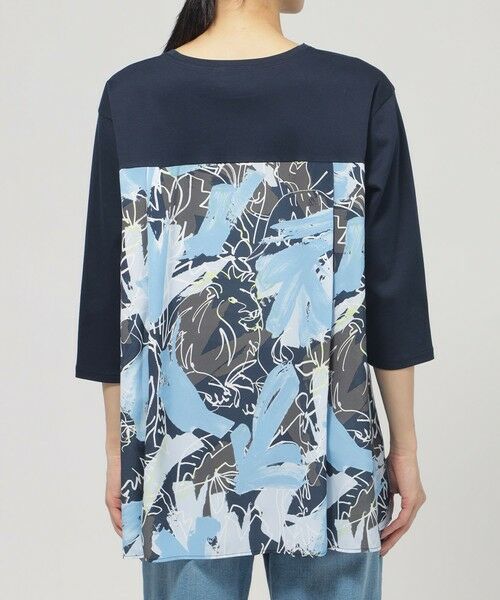 EVEX by KRIZIA / エヴェックス バイ クリツィア カットソー | 【ウォシャブル】フラワープリントコンビカットソー | 詳細5