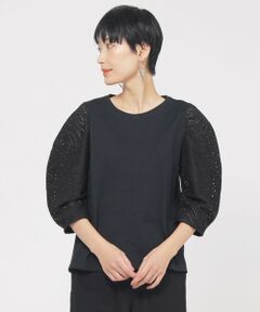 EVEX by KRIZIA / エヴェックス バイ クリツィア カットソー | 【ウォッシャブル】パンチングゼブラコンビカットソー